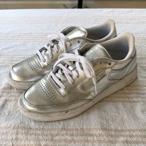 Reebok Club C 85 Shine Sneaker, Silver